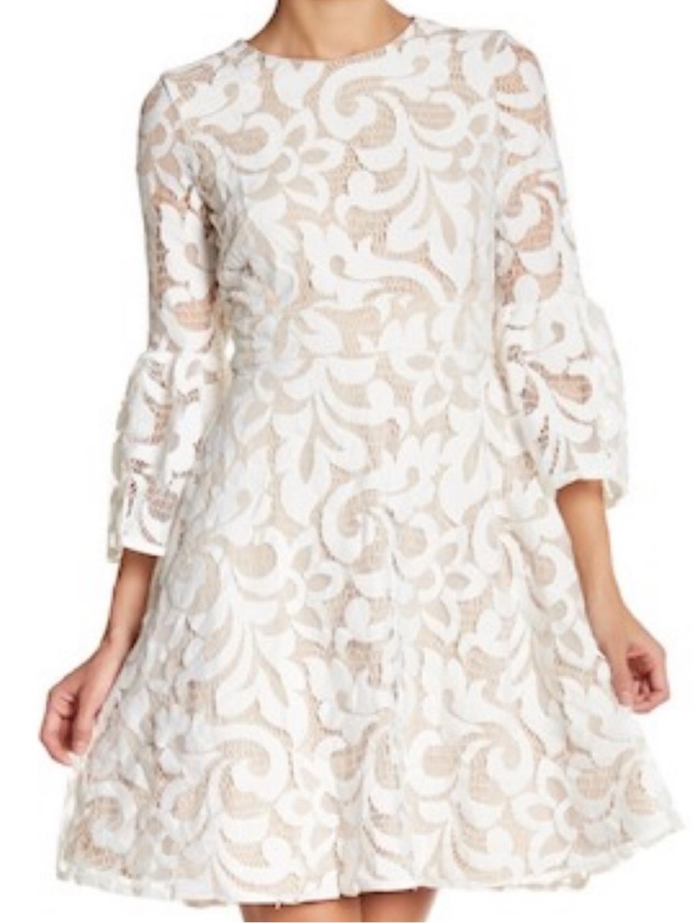 Eliza J Ivory Lace Dress